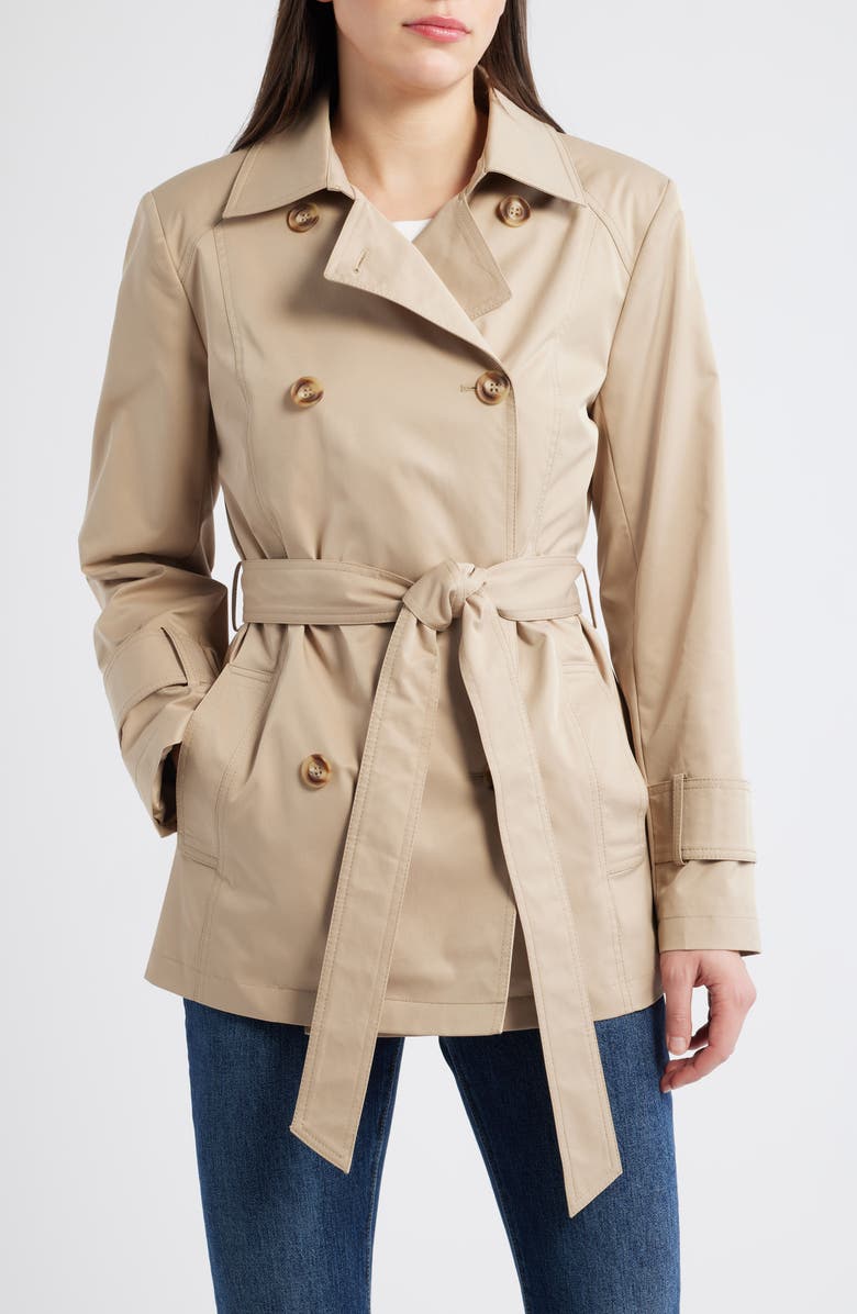 Sam Edelman Belted Trench Coat, Main, color, Sand