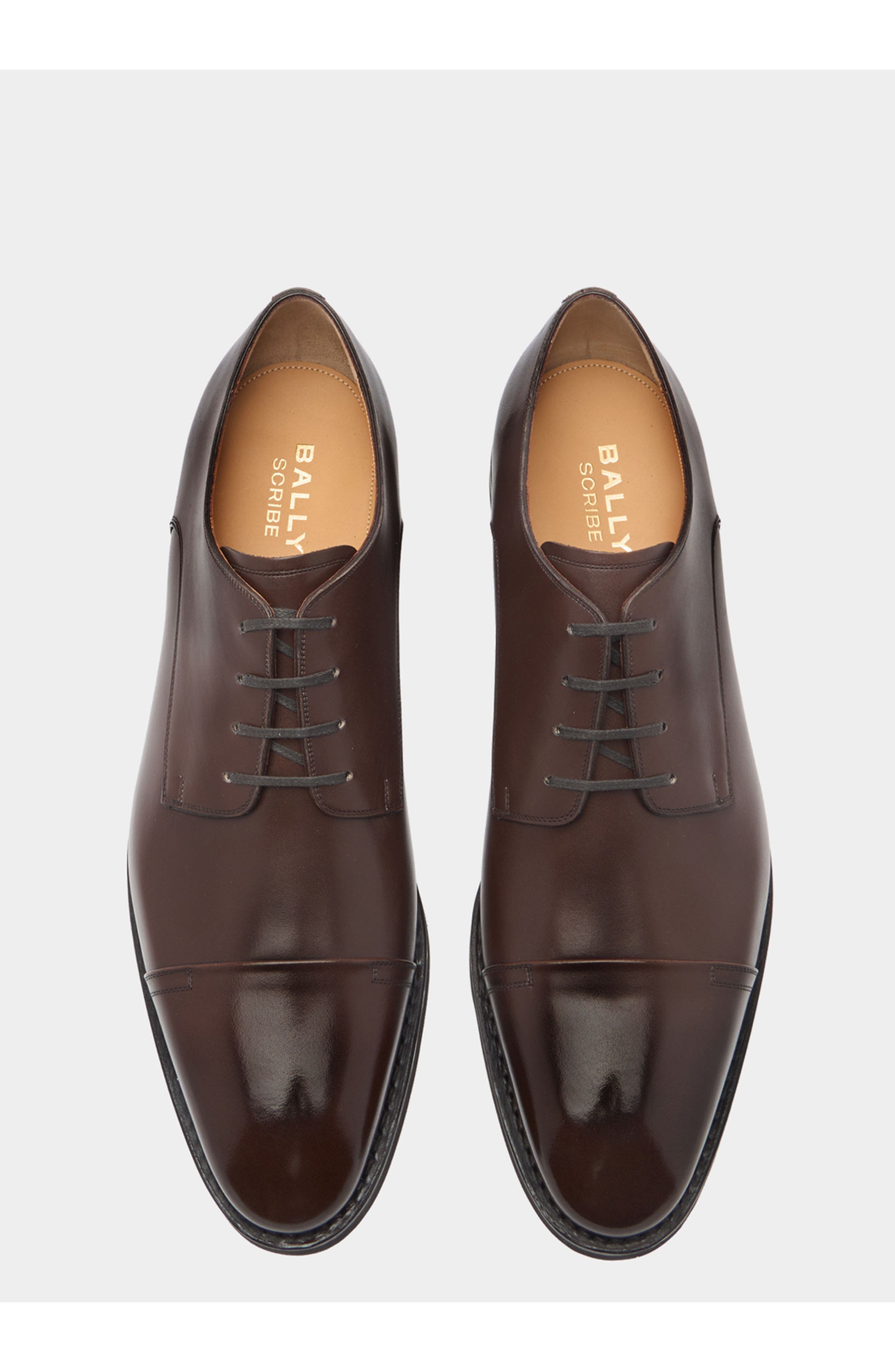 Bally Scribe Un Derby in Leather, Alternate, color, Brown