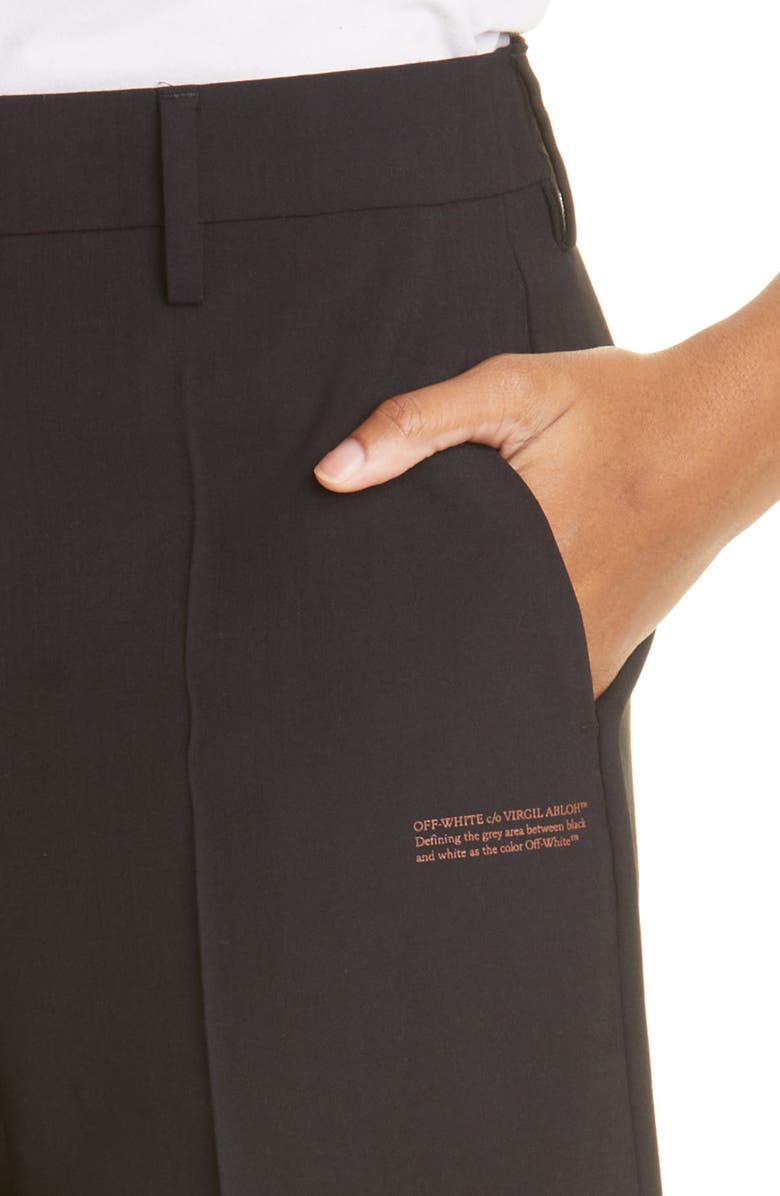 Off-White Bermuda Shorts, Alternate, color,