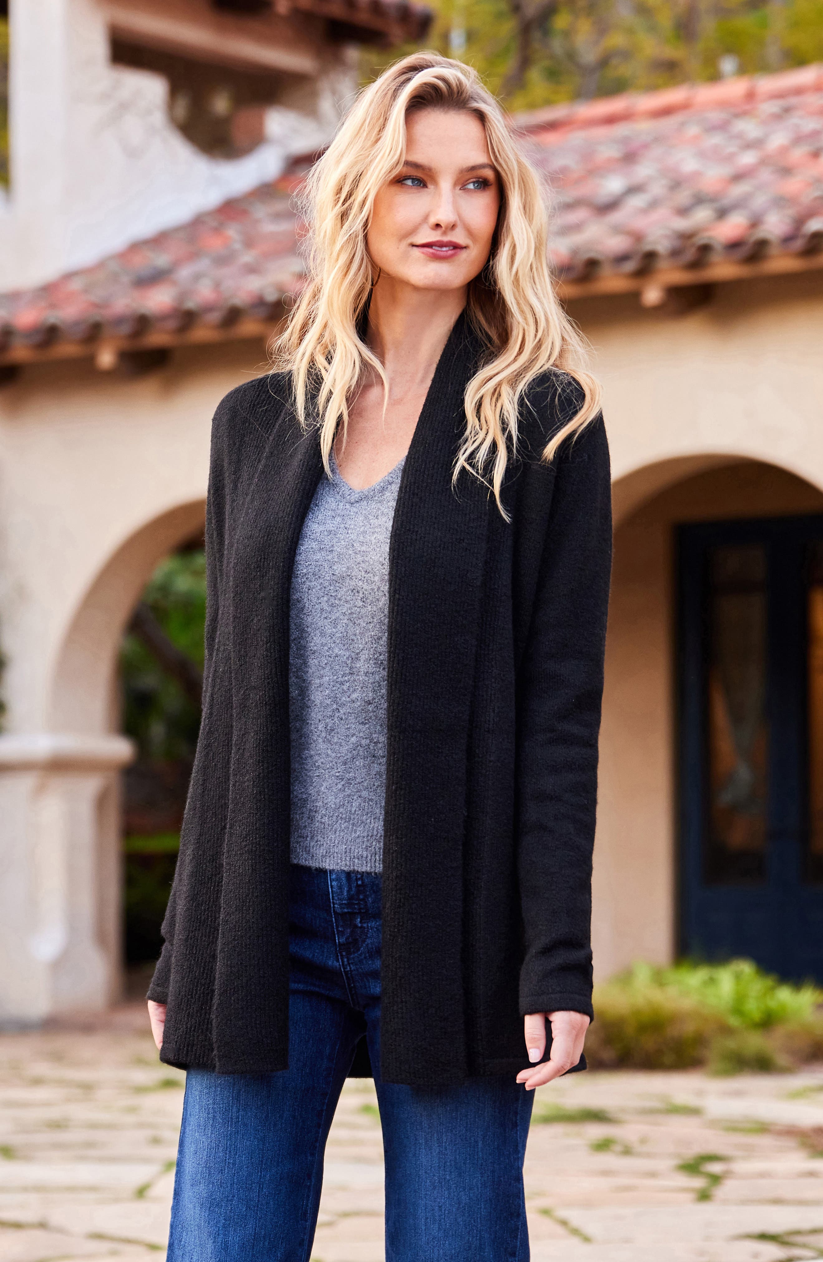 karen kane shawl collar cardigan
