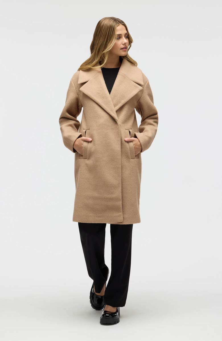 NVLT Notch Lapel Felted Coat, Alternate, color, Camel