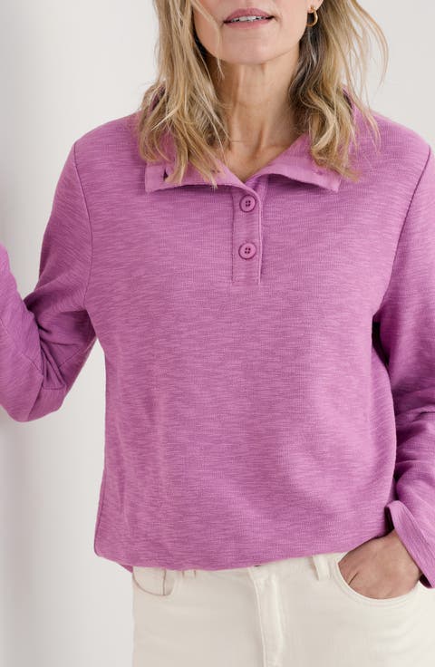 Last Boat Organic Cotton Half Placket Sweatshirt
