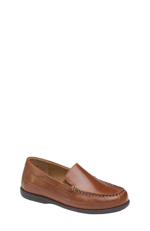 Johnston & Murphy Little Boys Locklin Venetian Leather Loafers In Tan Leather