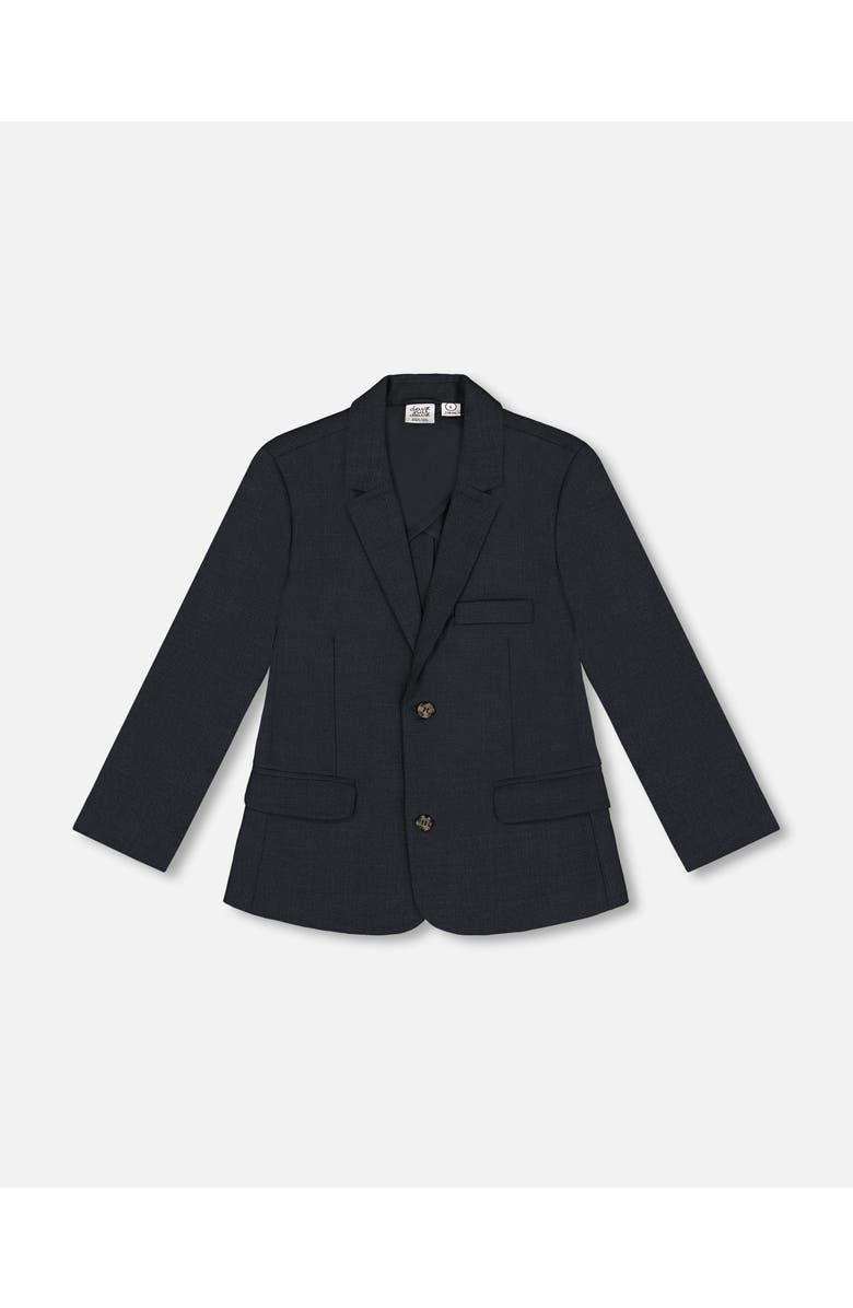 Deux par Deux Two-button Tailored Cut Blazer, Main, color, Black