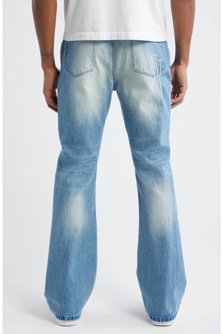 Mael Slim Flare Jeans, Alternate, color, COSTAL DRIFT TRIPLE CROSS