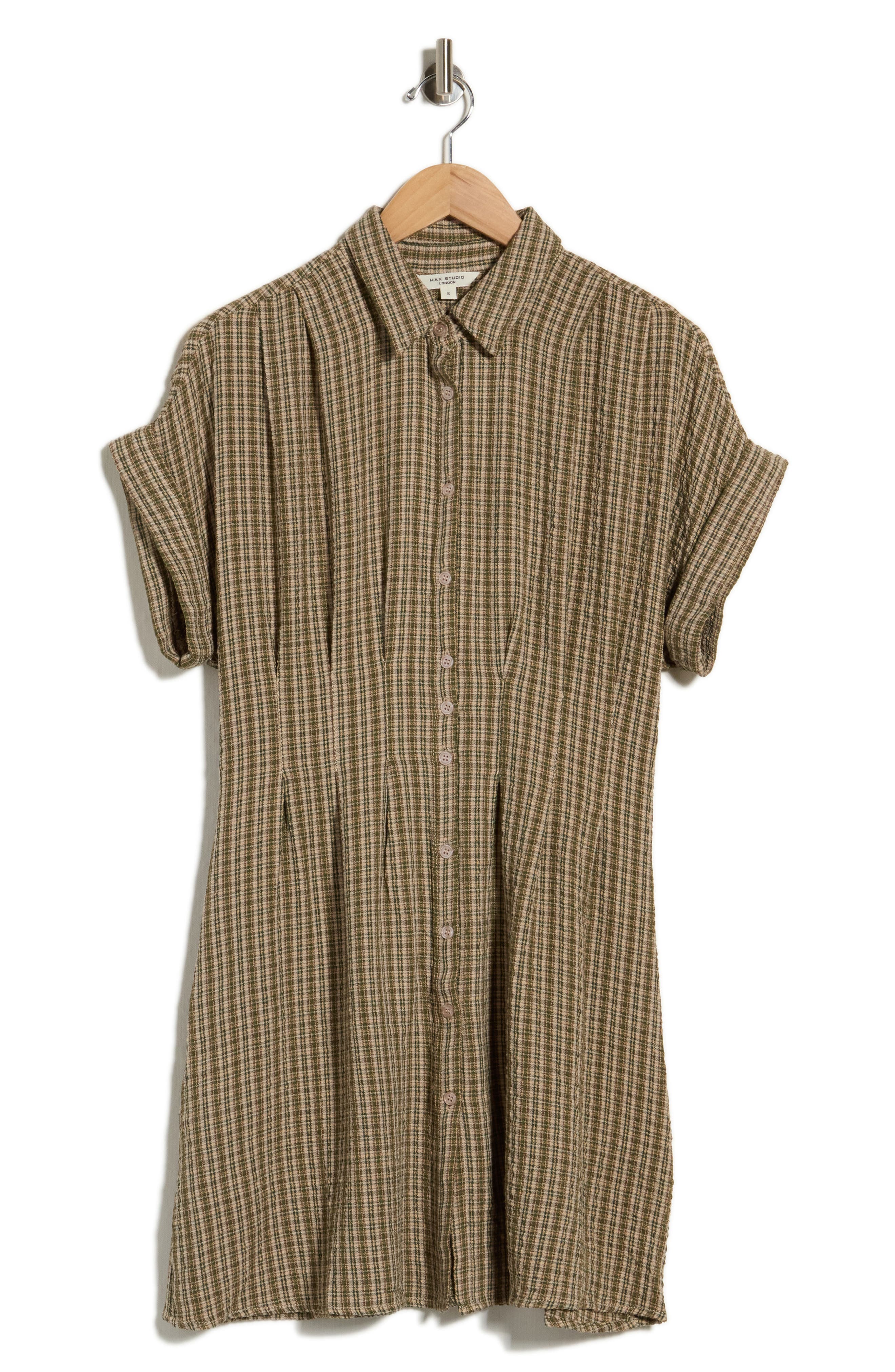 Roll Sleeve Shirtdress