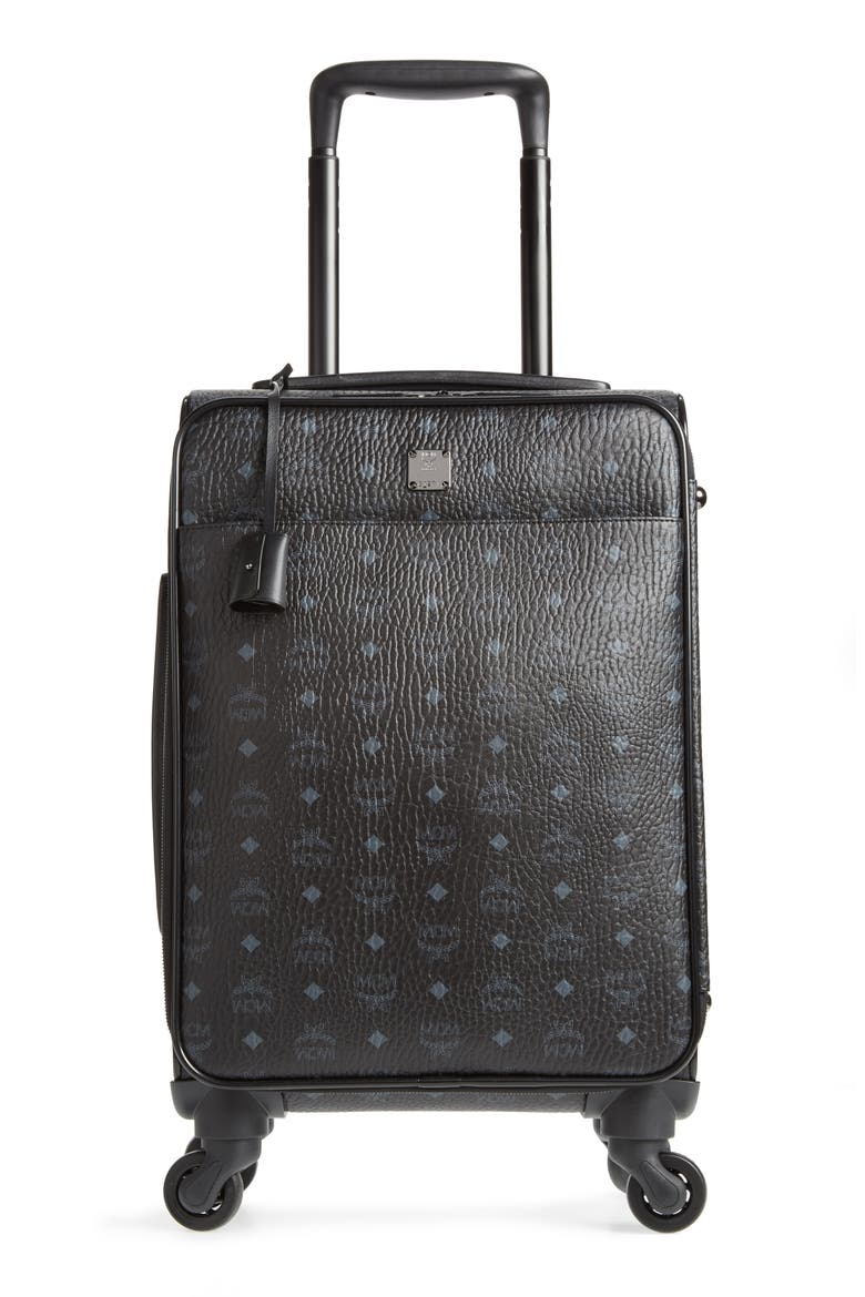 Small Traveler Visetos 21-Inch Trolley Wheeled Suitcase, Main, color, BLACK