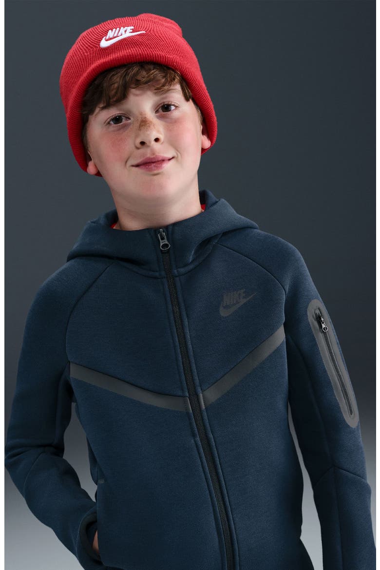 Kids' Sportswear Tech Fleece Full Zip Jacket, Alternate, color, 453 OBSIDIAN/BLACK/BLACK