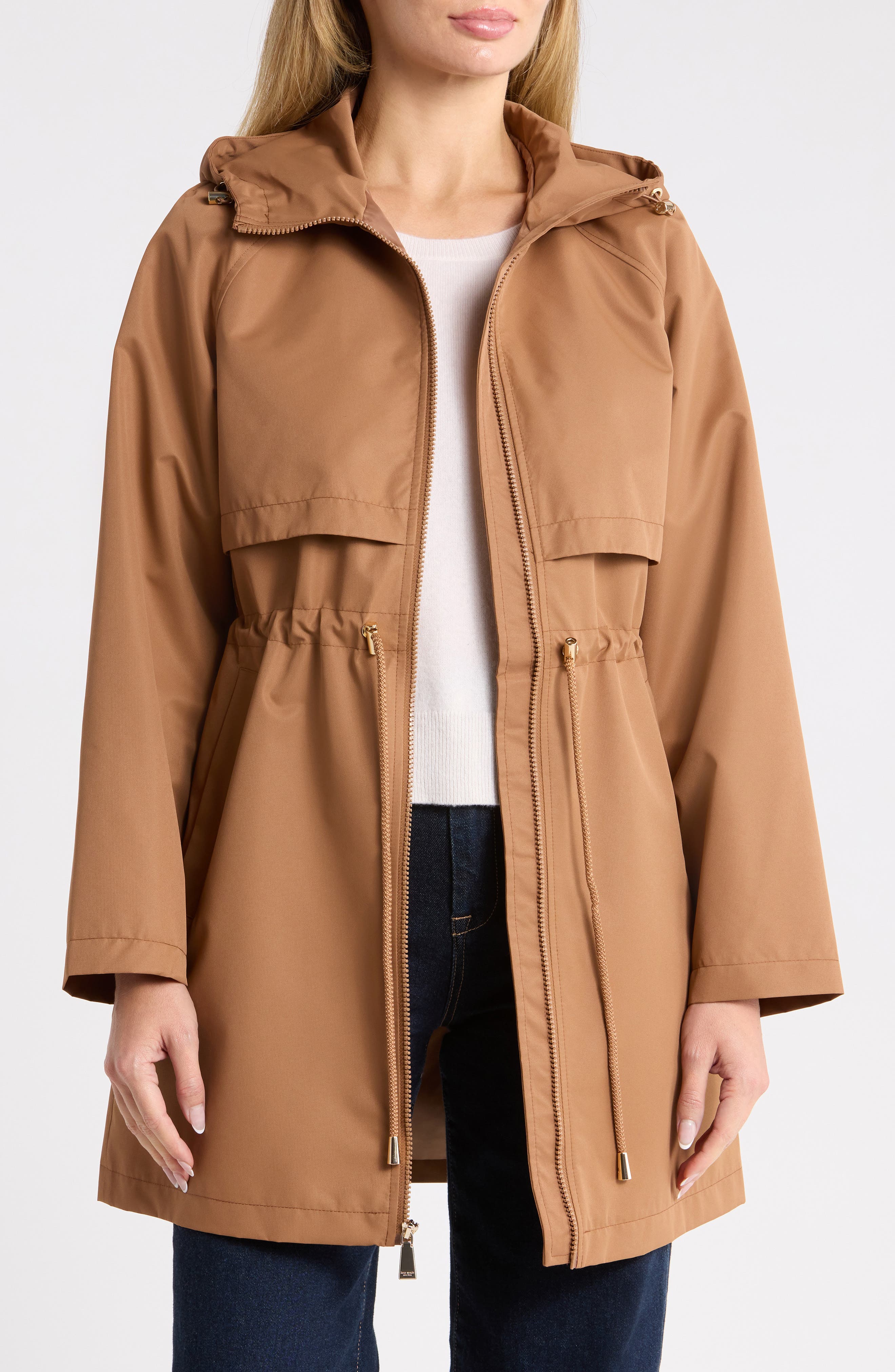 Kate Spade New York Magic Print Hooded Water Resistant Raincoat (Women ...
