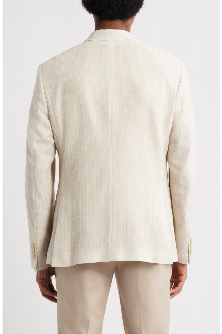 Roma Jersey Tonal Stripe Cotton Sport Coat, Alternate, color, ECRU