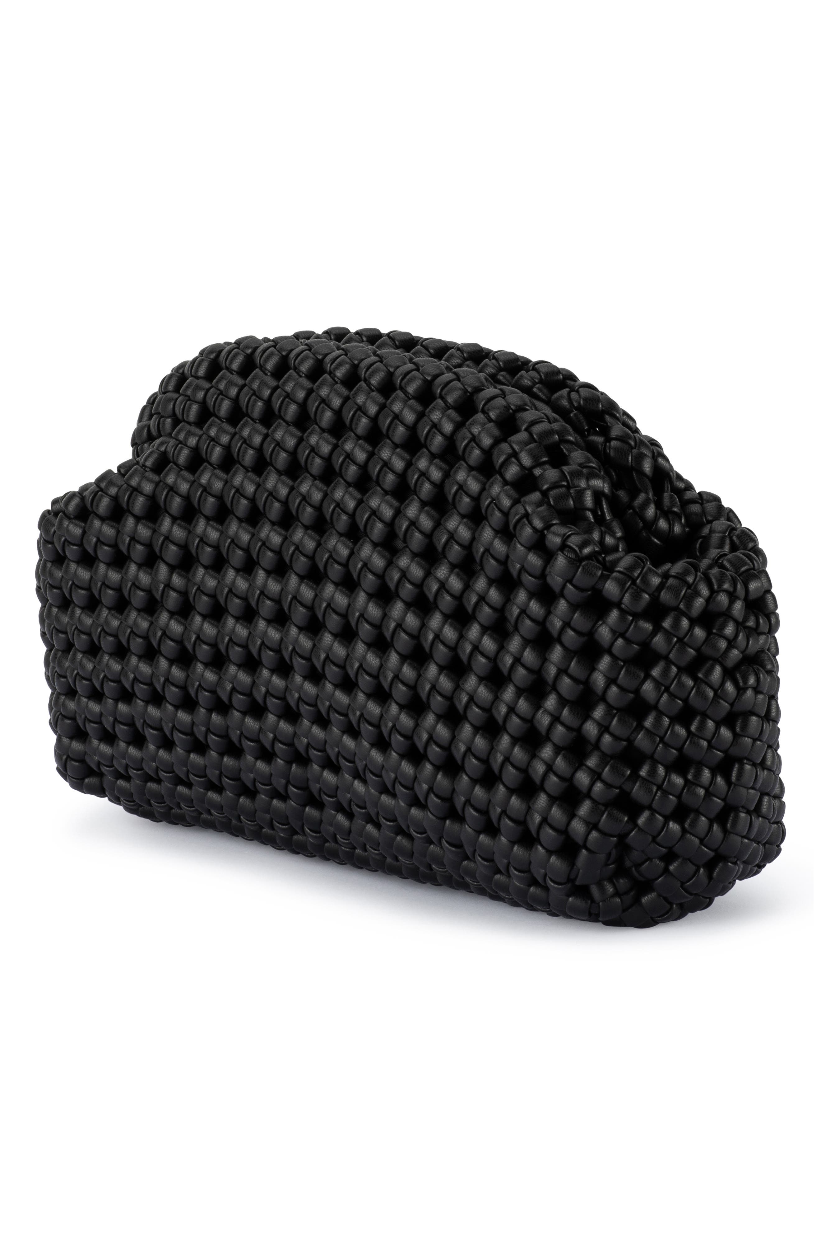 Женские сумки Olga Berg Everly Handwoven Faux Leather Frame Clutch — фото 8