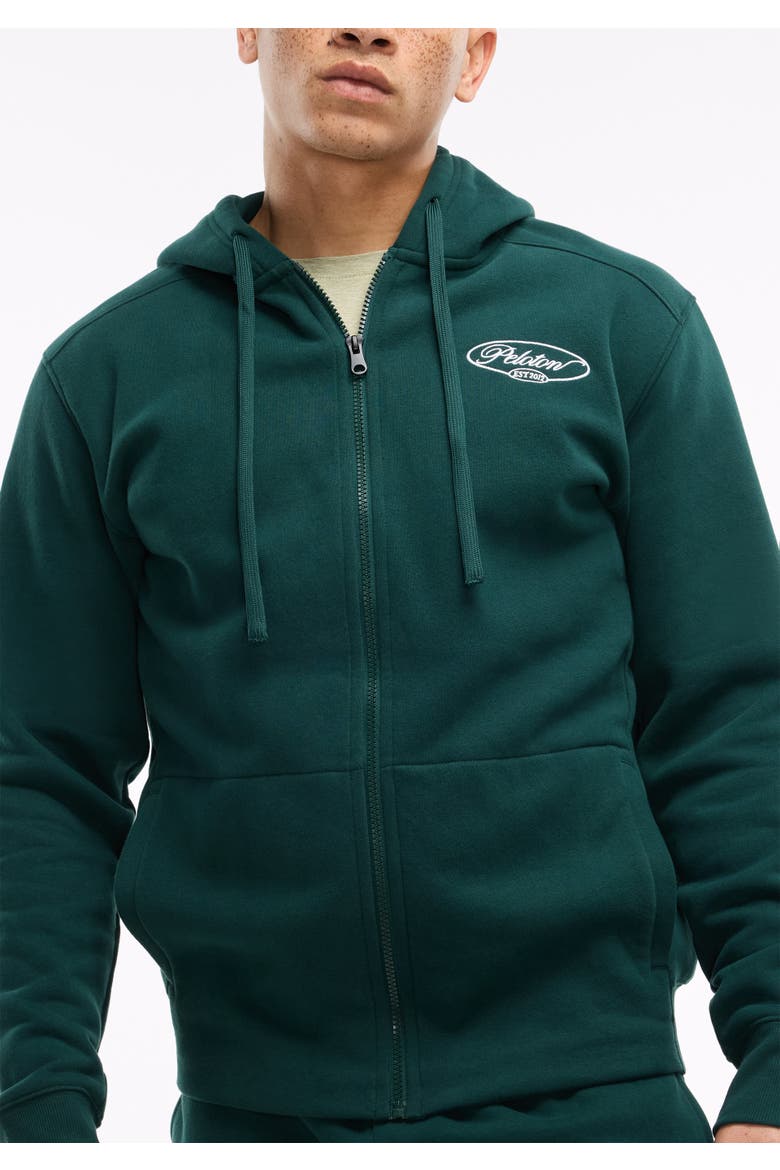 Soft Fleece Full Zip Hoodie, Alternate, color, Pine