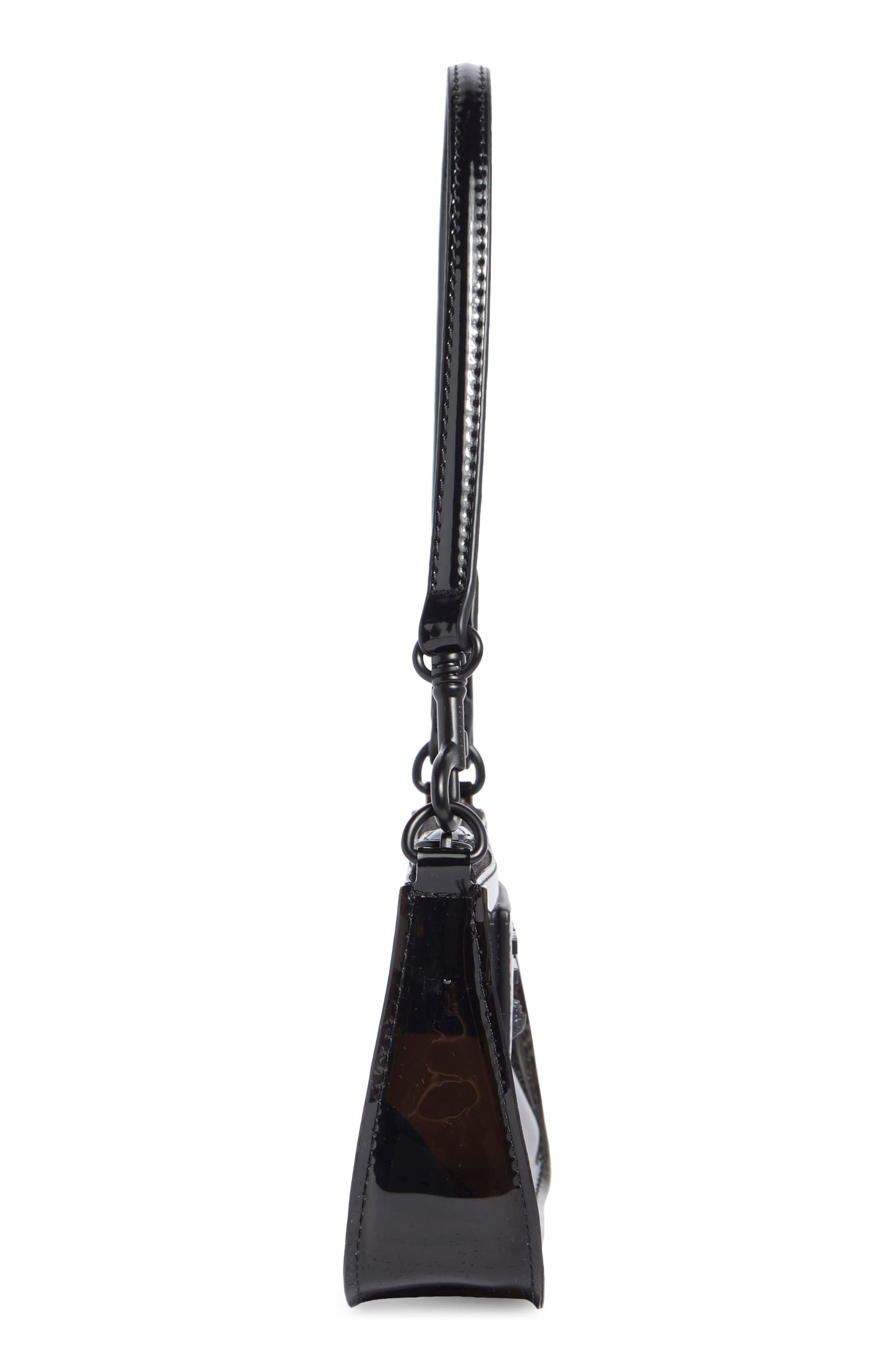 Highgate Vinyl Wristlet, Alternate, color, BLACK