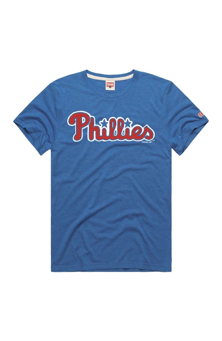 Homage Men's Homage Royal Philadelphia Phillies Hyper Local Tri-Blend T-Shirt, Alternate, color, Royal