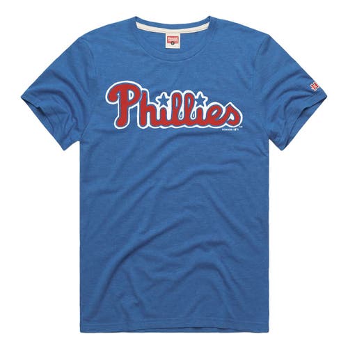 Homage Royal Philadelphia Phillies Hyper Local Tri-blend T-shirt