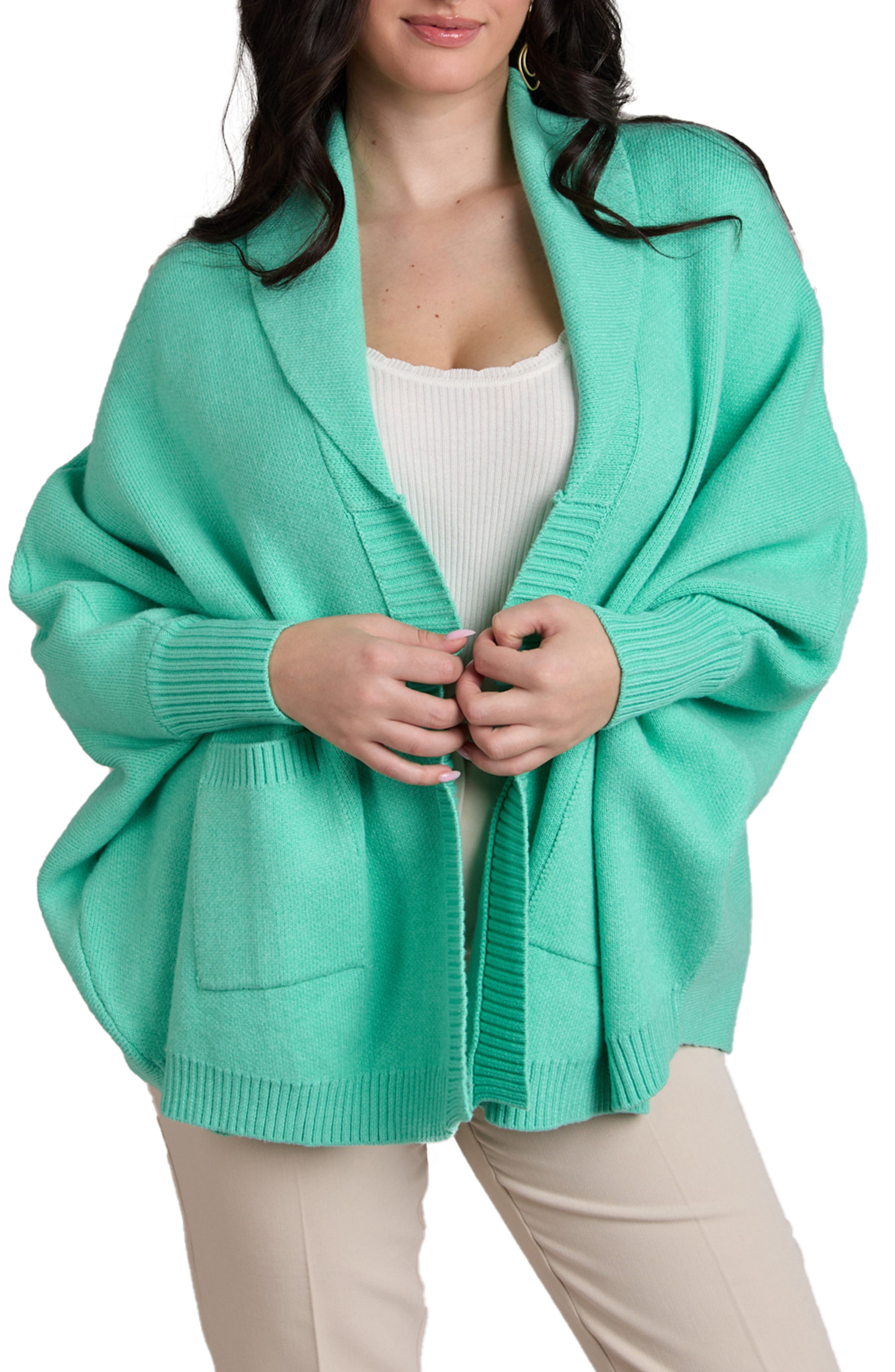 SAACHI Oversize Ribbed Knit Cardigan