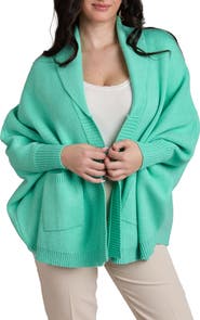 SAACHI Oversize Ribbed Knit Cardigan