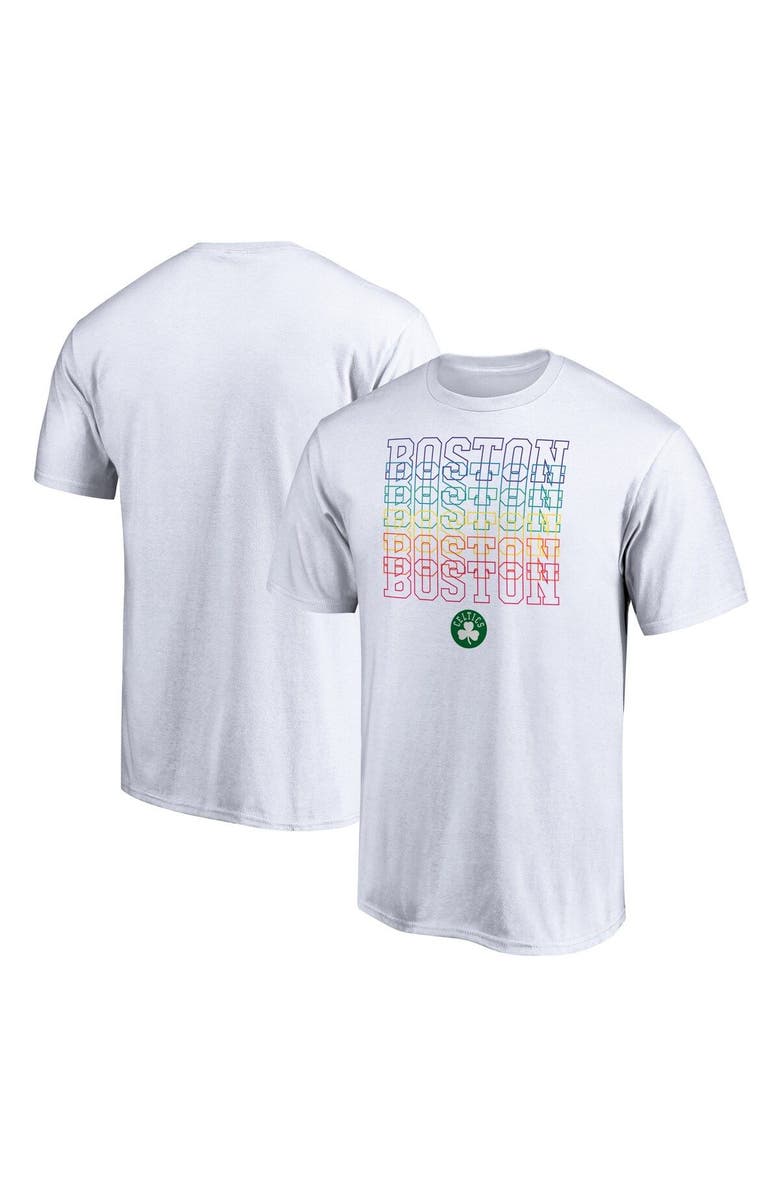 FANATICS Men's Fanatics Branded White Boston Celtics Team City Pride T-Shirt, Main, color, 