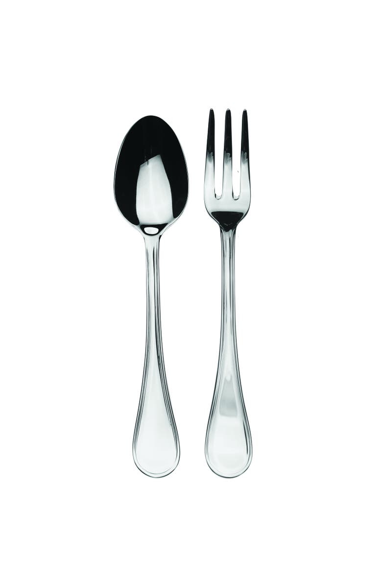 Mepra Boheme Serving Set (Fork and Spoon) - 2 Pieces, Main, color, Silver