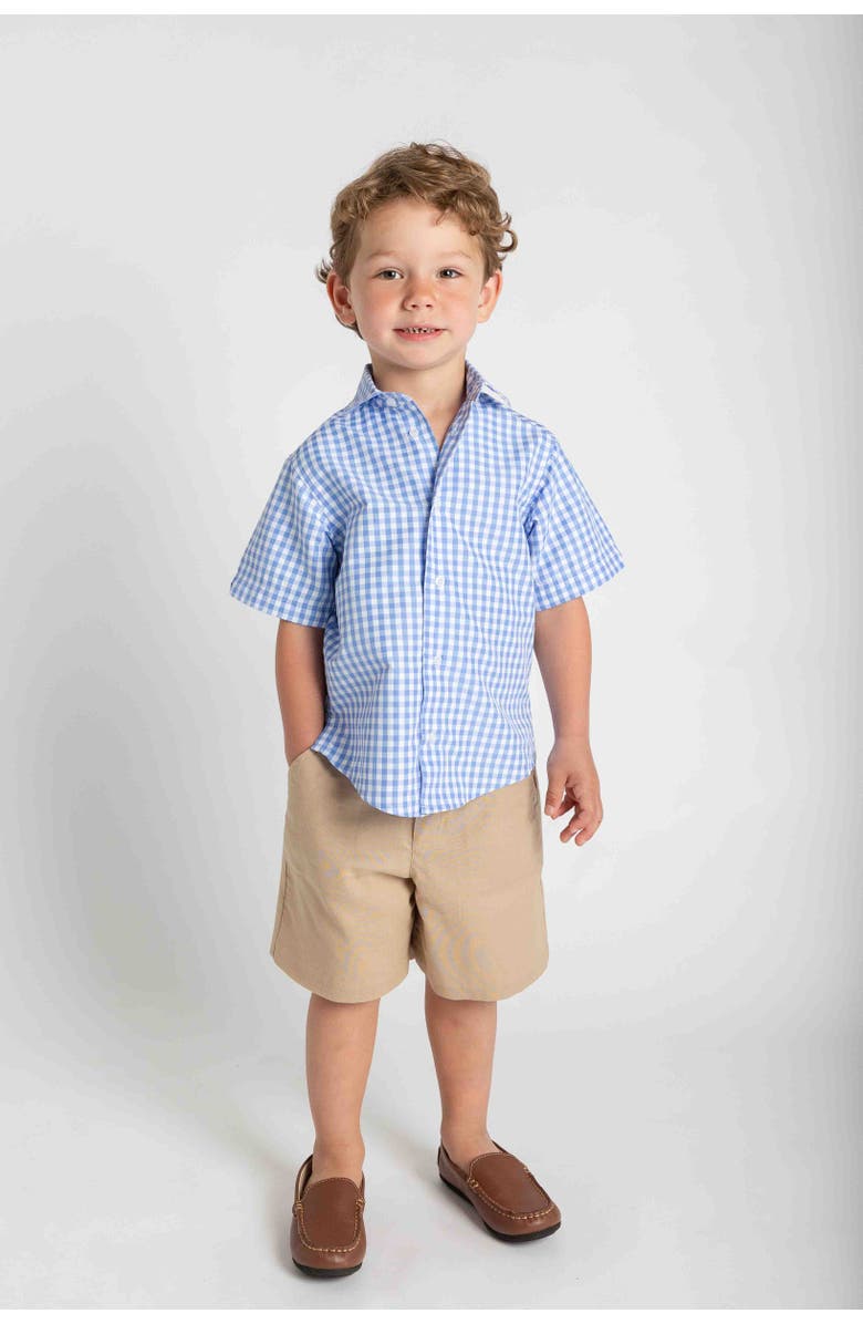 Florence Eiseman Khaki Linen-Look Short, Alternate, color, Khaki