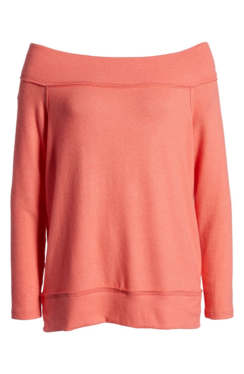 GIBSONLOOK x Living in Yellow Mary Fleece Off the Shoulder Top, Alternate, color,