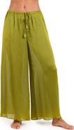 Sunshine 79 Radiance Textured Satin Cover-Up Palazzo Pants