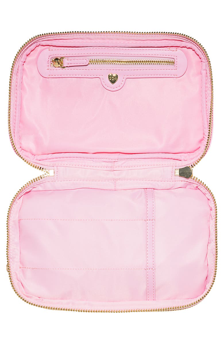 Stoney Clover Lane Double Zip Nylon Pouch, Alternate, color, Flamingo