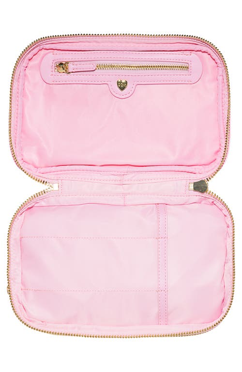 Stoney Clover Lane Double Zip Nylon Pouch In Pink
