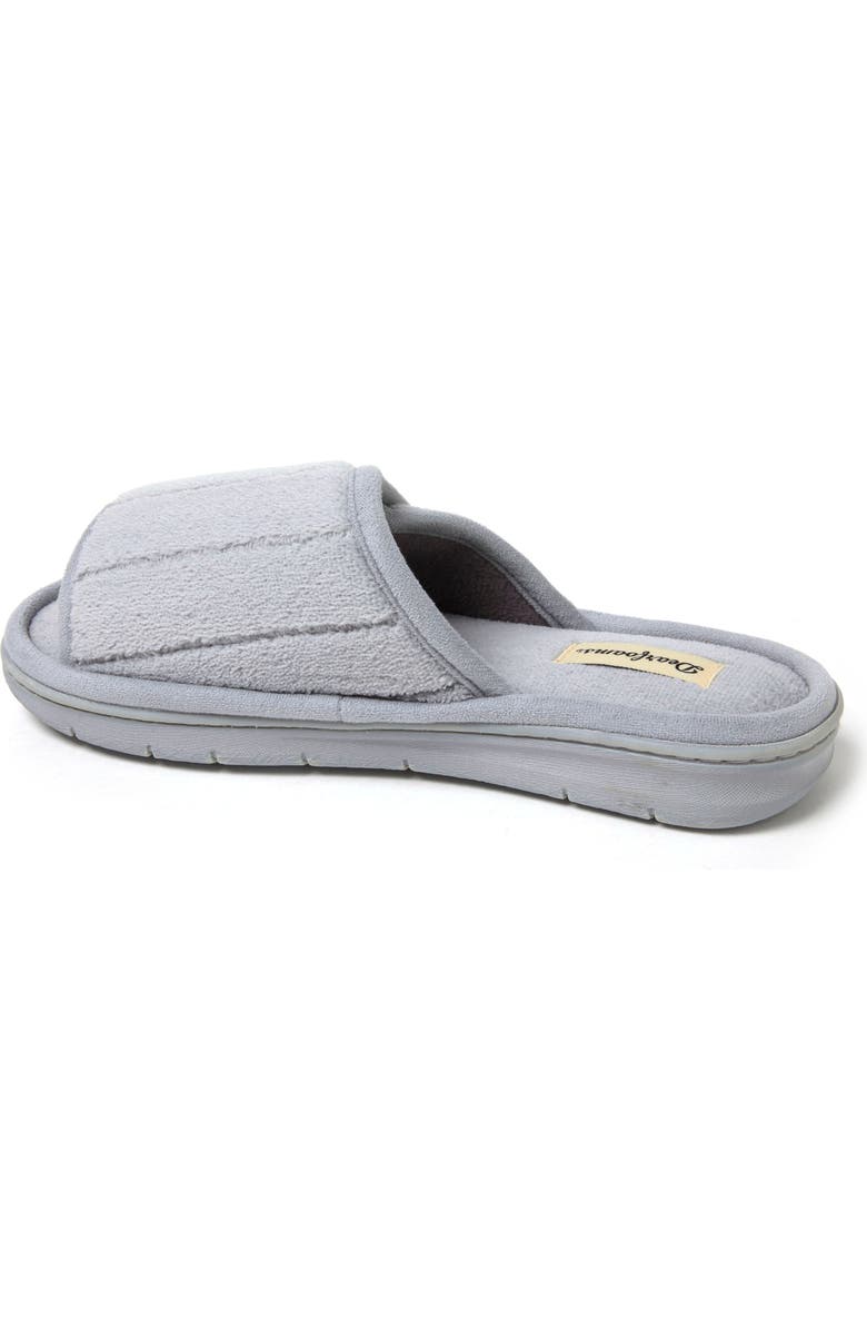 DEARFOAMS Mickey Terry Adjustable Shower Slide Slipper, Alternate, color, Sleet