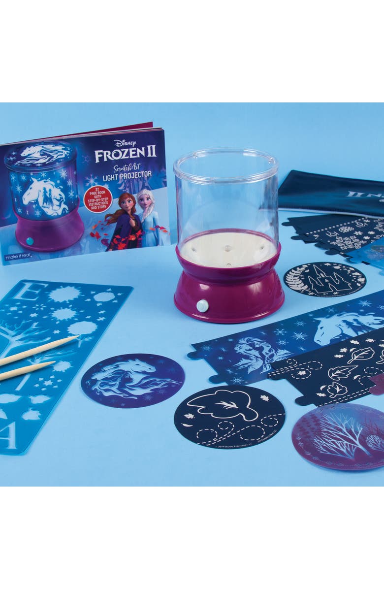 Disney Frozen 2 Make It Real Disney Frozen II Scratch Art Light Projector Kit, Alternate, color, Multicolored