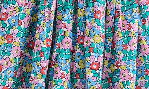 Mini Boden Kids' Shell Appliqué Floral Cotton Dress In Multi Flowerbed Shell