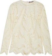 Lela Rose Floral Lace Top