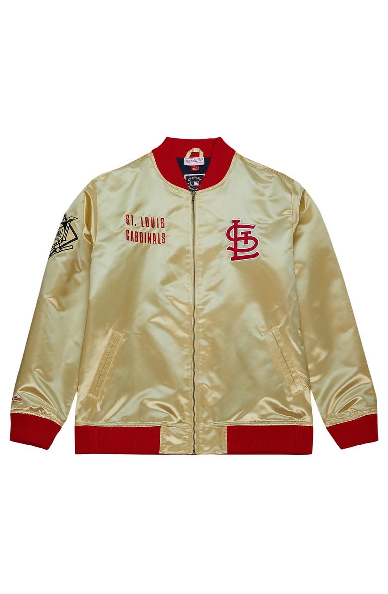 Mitchell & Ness Men's Mitchell & Ness Gold St. Louis Cardinals OG 2.0 Lightweight Satin Full-Zip Jacket, Alternate, color, Gold