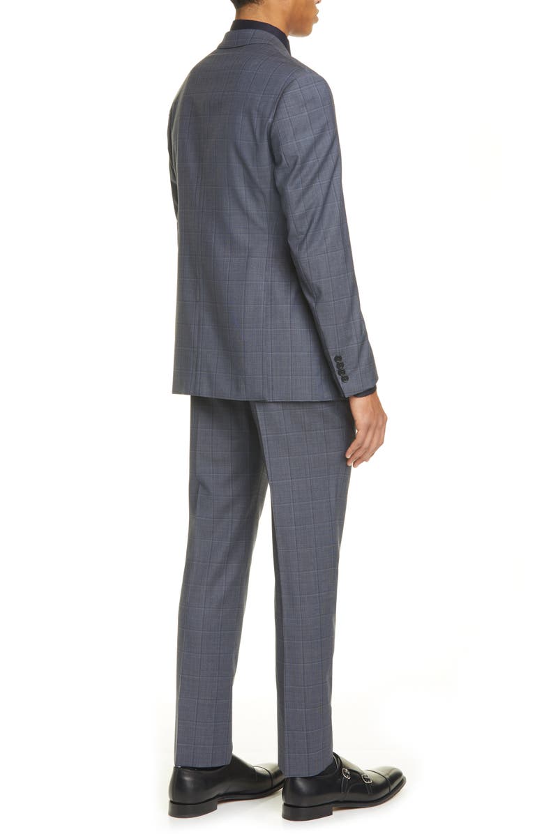 Emporio Armani G Line Trim Fit Windowpane Wool Suit, Alternate, color,