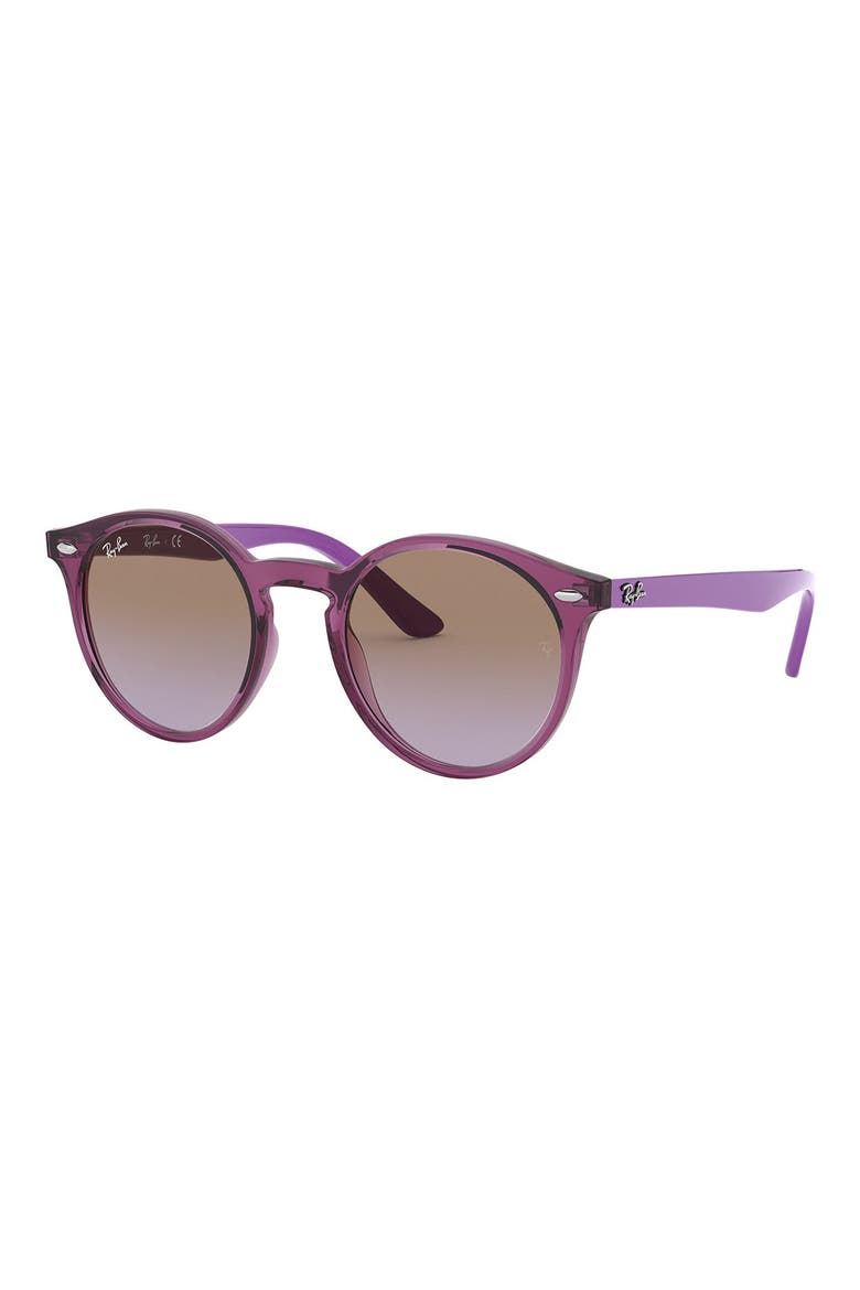 Junior 44mm Round Sunglasses, Alternate, color, FUCHSIA