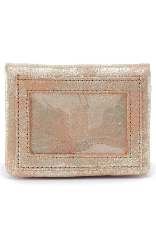 Hobo Lumen Leather Compact Wallet In Gold