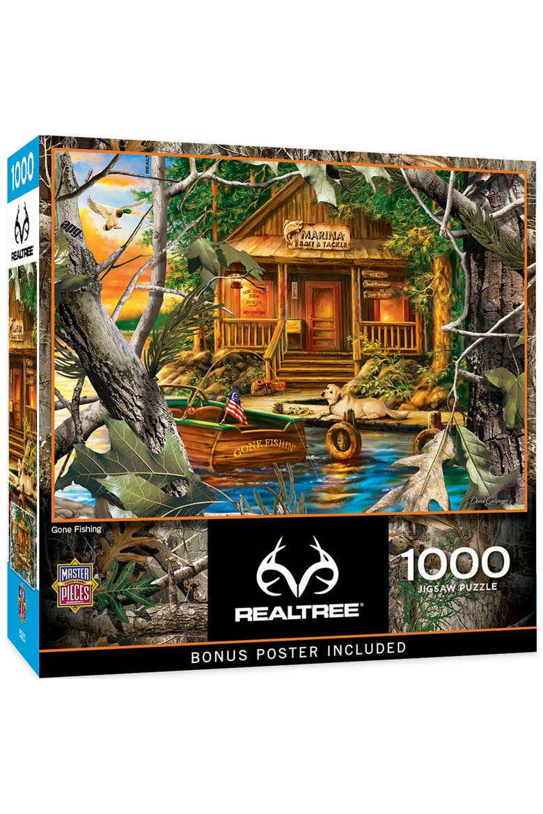Gone Fishing 1000 Piece Jigsaw Puzzle, Main, color, Multicolor