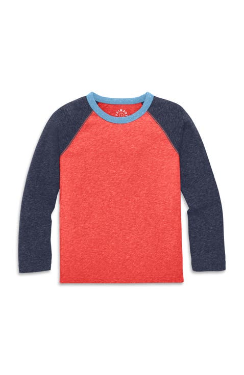 Kids Heathered Long Sleeve Baseball Tee (Toddler, Little Kid, Big Kid)
