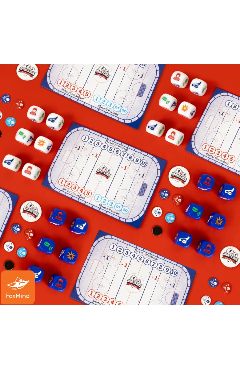FoxMind ports Dice Hockey Board Game, 2 or 4 Players, Alternate, color, Multicolored