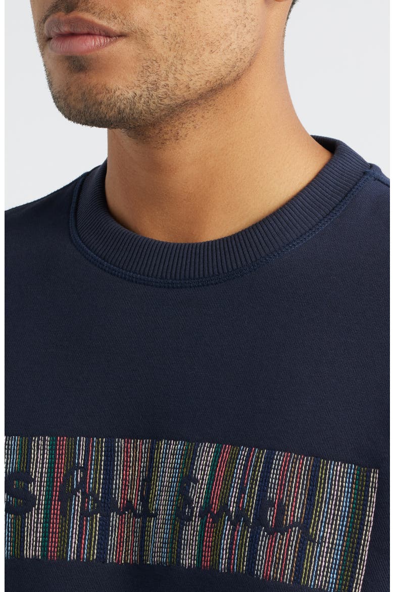Regular Fit Embroidered Graphic Sweatshirt, Alternate, color, VERY DARK NAVY