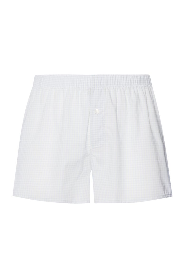 Fancy Woven Cotton Boxer, Main, color, Squared Sky
