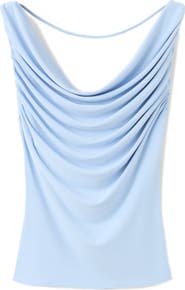 MANGO Drape Detail Open Back Top