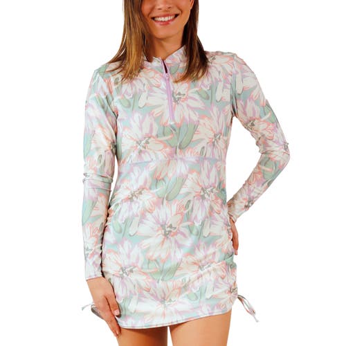 Uv Skinz Convertible Swim Shirtdress In Aurora Bloom