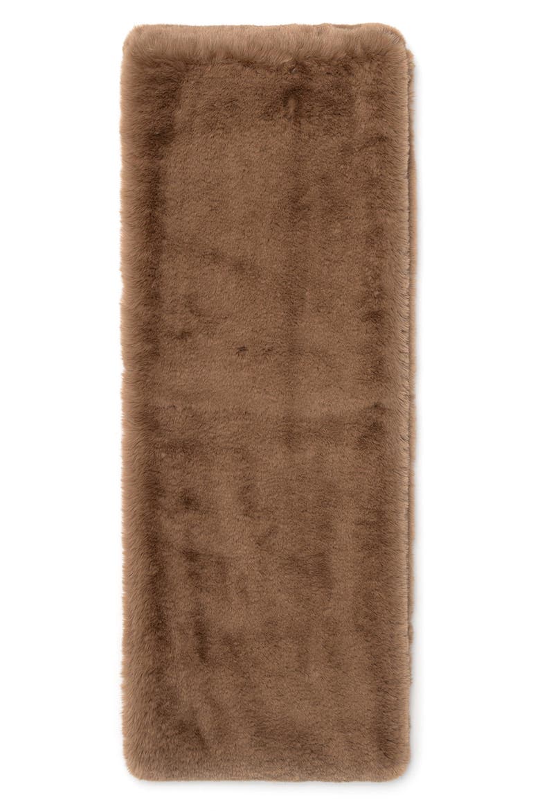 Faux Fur Scarf, Alternate, color, CAMEL