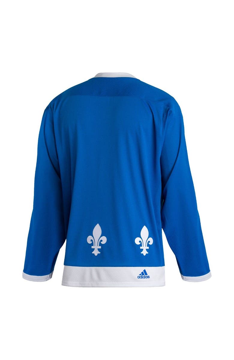 adidas Men's adidas Blue Quebec Nordiques Team Classics Authentic Blank Jersey, Alternate, color, 