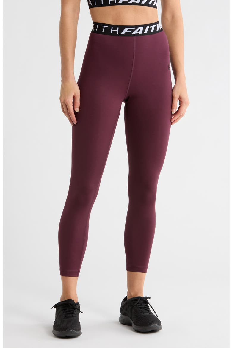 Exposed Waistband Full Length Leggings, Main, color, WINE TASTING/ MALBEC