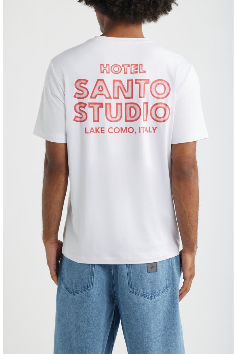 Hotel Graphic Tech T-shirt, Alternate, color, WHITE
