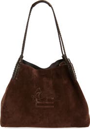 Etro Medium Libra Suede Shopping Tote