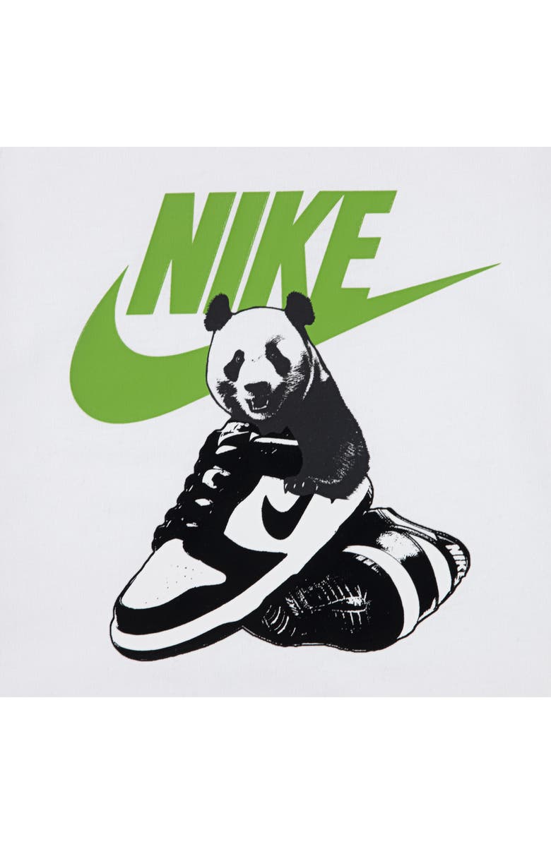 Nike Kids' Panda Dunk Logo Graphic T-Shirt, Alternate, color, White