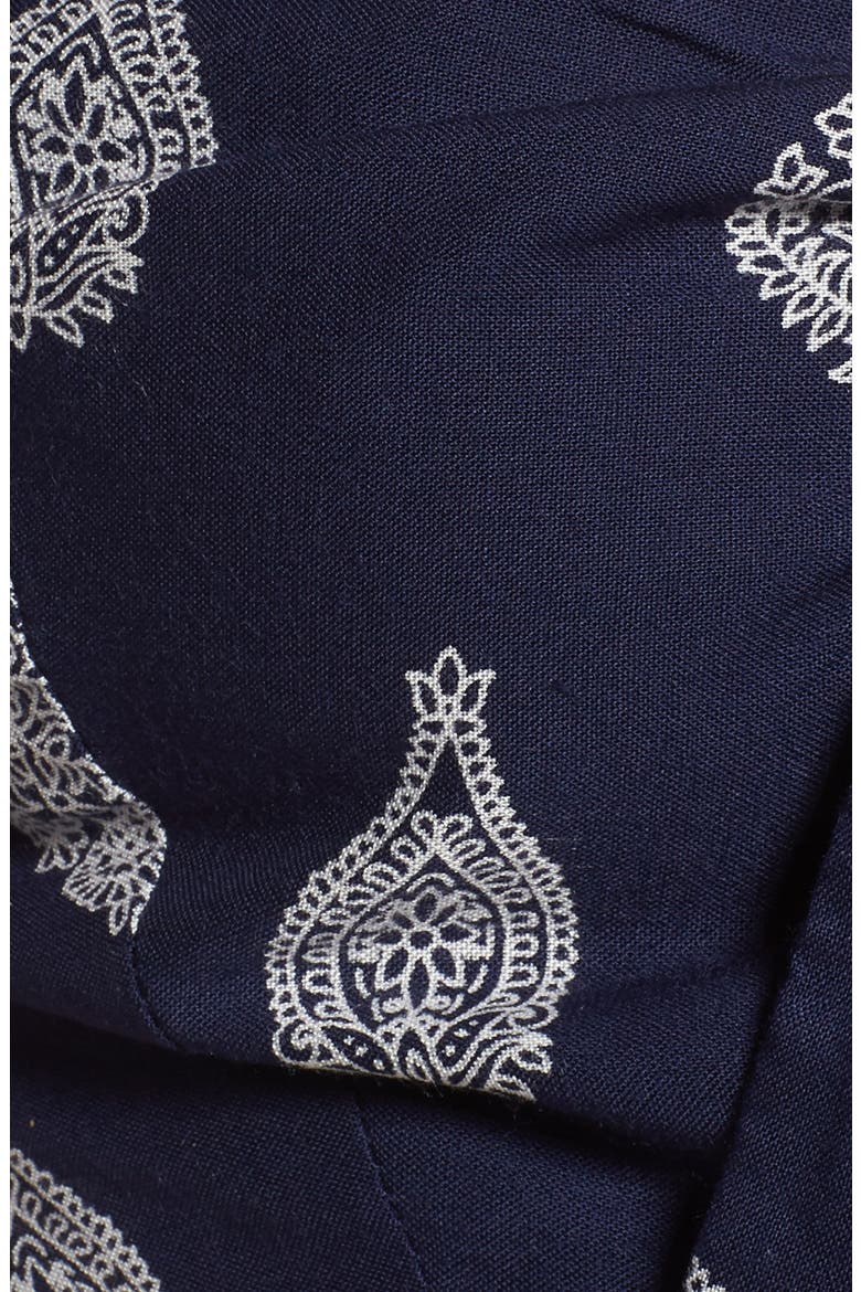 Bandana Print Crop Top, Alternate, color, NAVY/ WHITE